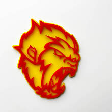 Angry Yeti Sasquatch Bigfoot 3D Fender Badges Emblem Gelb vs. Rot
 4