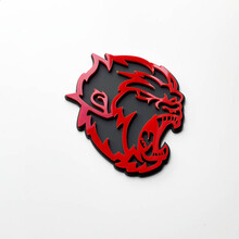 Angry Yeti Sasquatch Bigfoot 3D Fender Badges Emblem Grau vs Rot
 4