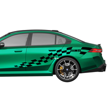 Seitenaufkleber-Set M5 Checkered Racing für BMW 5er G60 M5 G90 – SupDec Graphix Vinyl-Aufkleber
 3