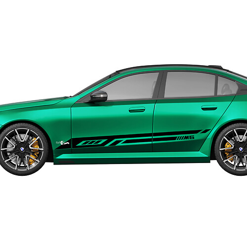 Side Modern Stripes Racing Aufkleber-Set für BMW 5er G60 M5 G90 – SupDec Graphix Vinyl-Aufkleber
