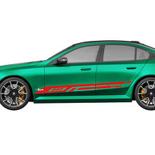 Side Modern Stripes Racing Aufkleber-Set für BMW 5er G60 M5 G90 – SupDec Graphix Vinyl-Aufkleber
 3