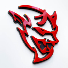 Benutzerdefinierte 3D-Abzeichen Dämon Dodge Charger Challenger Logo Fender Abzeichen Emblem Rot vs. Schwarz
 2