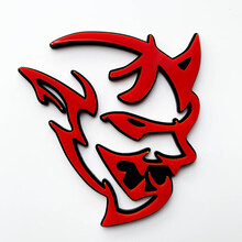 Benutzerdefinierte 3D-Abzeichen Dämon Dodge Charger Challenger Logo Fender Abzeichen Emblem Rot vs. Schwarz
 8