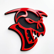 Hellcat Demon 3D-Abzeichen, schwarzes vs. gelbes Fender-Abzeichen-Emblem
 2