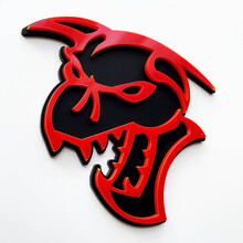 Hellcat Demon 3D-Abzeichen, schwarzes vs. gelbes Fender-Abzeichen-Emblem
 3