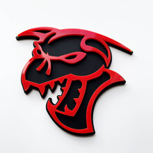 Hellcat Demon 3D-Abzeichen, schwarzes vs. gelbes Fender-Abzeichen-Emblem
 4