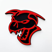 Hellcat Demon 3D-Abzeichen, schwarzes vs. gelbes Fender-Abzeichen-Emblem
 5