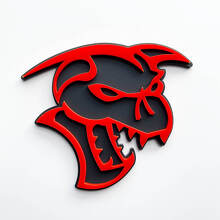 Hellcat Demon 3D Badge Fender Badges Emblem Grau vs Rot
 4