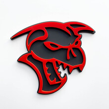Hellcat Demon 3D Badge Fender Badges Emblem Grau vs Rot
 4