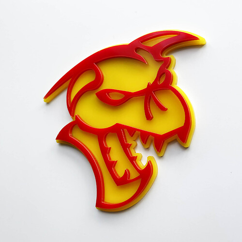 Hellcat Demon 3D Badge Fender Badges Emblem Gelb vs. Rot
