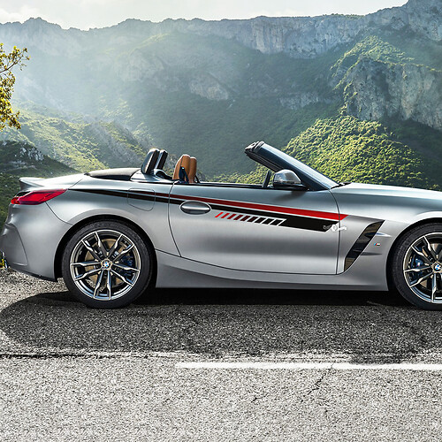 Seitliche Akzente, Stroboskop-Türstreifen, Vinyl-Aufkleber, passend für BMW Z4
