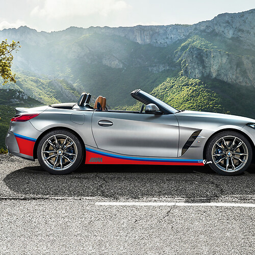 Seitliche Akzente Rocker Panel M Stripes Vinyl Aufkleber Aufkleber passend für BMW Z4
