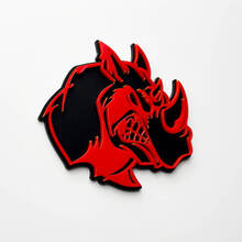 3D Rhino Angry Logo Badge – individuelles Kotflügelemblem für PKW, LKW und SUV
 2