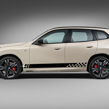 BMW X3 2024 Seitentür karierte Streifen M-Aufkleber-Set – individuelle Vinyl-Grafiken für G01 und F25
 2