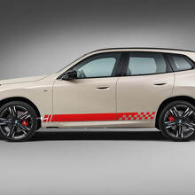 Karierte M-Style Streifen Seiten-Vinyl-Aufkleber-Kit für BMW X3_6