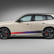 BMW X3 2024 Seitentür-Farbverlaufsstreifen M-Aufkleber-Set – individuelle Vinyl-Grafiken für G01 und F25
 2