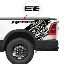 Dodge Ram Rebel Grunge Logo LKW Ladefläche Vinyl Aufkleber Aufkleber Grafik
 2