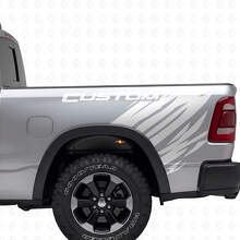 Custom Grunge Style Heck Seitenaufkleber Set für Dodge Ram_5