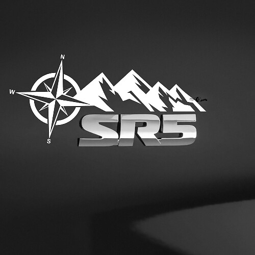 Mountain Compass Heckemblem Vinyl-Aufkleber für Toyota SR5