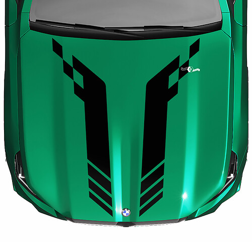 M Logo Racing Karierter Windschutzscheibenaufkleber für BMW 5er G60 M5 G90
