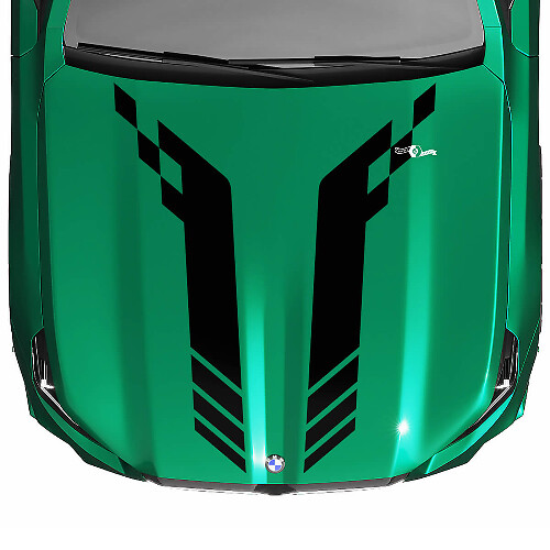 M Logo Racing Karierter Windschutzscheibenaufkleber für BMW 5er G60 M5 G90
 1