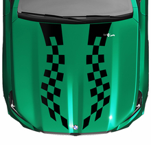 Stripes Racing Checkered Flag oder Strobe Look Motorhaubenaufkleber für BMW 5er G60 M5 G90
 2