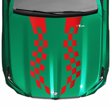 Stripes Racing Checkered Flag oder Strobe Look Motorhaubenaufkleber für BMW 5er G60 M5 G90
 6