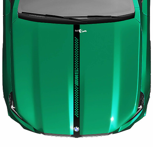 M5-Style zentrale Motorhaubenstreifen-Vinyl-Aufkleber für BMW 5er G60 M5 G90