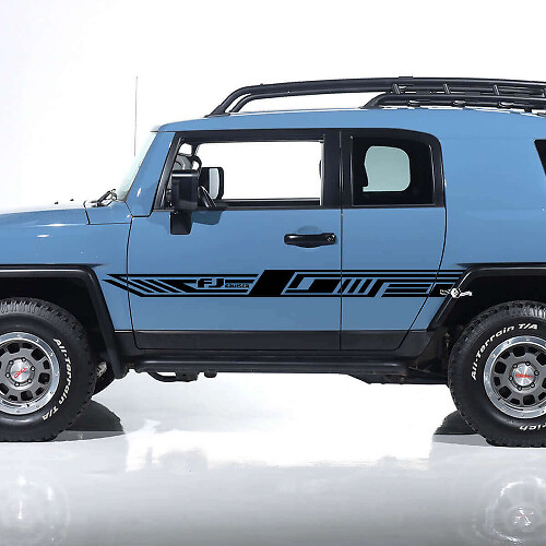 FJ-Logo Geometrische Streifen Seiten-Tür Vinyl-Aufkleber für Toyota FJ Cruiser