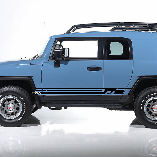 Toyota FJ Cruiser Seitentürstreifen Aufkleber Aufkleber Grafiken – Custom Vinyl Kit 3
