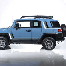 Vintage Retro Seitenstreifen Vinylaufkleber Set für Toyota FJ Cruiser_2