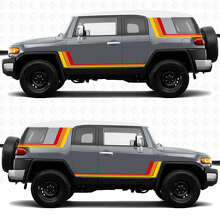Vintage Retro Seitenstreifen Vinylaufkleber Set für Toyota FJ Cruiser_3