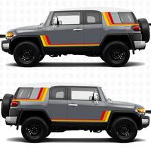 Seitenaufkleber mit Vintage-Retro-Streifen – passend für Toyota FJ Cruiser
 3