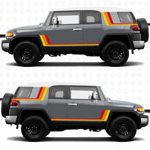 Vintage Retro Streifen Seitenaufkleber Aufkleber Grafiken für Toyota FJ Cruiser 3