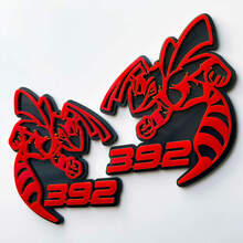 Hornet Bee 392 3D-Abzeichen, graues vs. rotes Kotflügelabzeichen, Emblem 1
 2