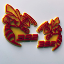 Hornet Bee 392 3D-Abzeichen, gelbes vs. rotes Fender-Abzeichen-Emblem
 2