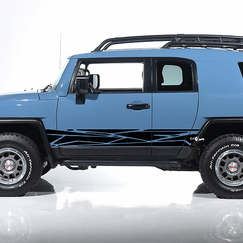 Toyota FJ Cruiser Seitentürstreifen, Aufkleber, Grafiken – individuelles Vinyl-Set
