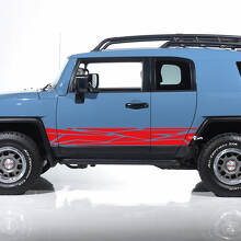Toyota FJ Cruiser Seitentürstreifen, Aufkleber, Grafiken – individuelles Vinyl-Set
 2