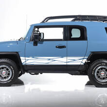 Toyota FJ Cruiser Seitentürstreifen, Aufkleber, Grafiken – individuelles Vinyl-Set
 3