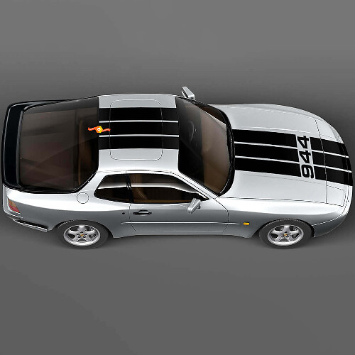 Porsche 944 Turbo Drei Streifen Hood Roof Kit - Individuelle Vinyl-Aufklebergrafiken
