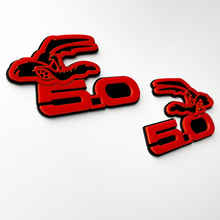 COYOTE 5.0 Fender Badges Emblem 3D-Abzeichen Schwarz vs. Rot
 2
