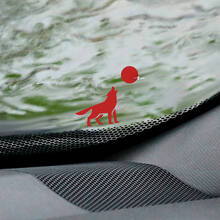 Wolf und Mond Windschutzscheiben-Osterei-Eckaufkleber – individuelle Vinyl-Grafik
 2