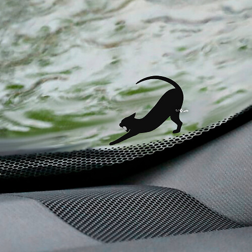 Katze Pantera Windschutzscheiben-Osterei-Eckaufkleber – individuelle Vinyl-Grafik
