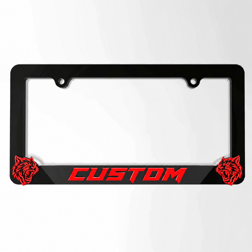 Hellcat Style Red Custom Twin Cat US Format — Kennzeichenrahmen (universell)