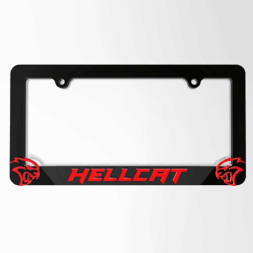 Hellcat-Fahrzeug-Kennzeichenabdeckungen, Rahmen, Fahrzeugdekoration, passend für Dodge Hellcat
