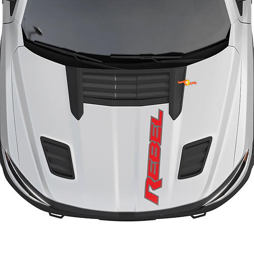 Dodge Ram 1500 Rebel Hood Logo Vinyl Aufkleber Grafikaufkleber 2 Farben
