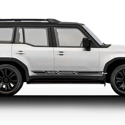Streifenförmige Vinyl-Aufkleber für die unteren Seitentüren des Land Cruiser
