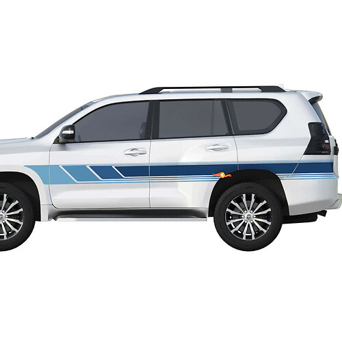 Old School Retro Vintage Lexus GX oder Toyota Land Cruiser Grafiktüren Streifen-Vinyl-Aufkleber-Set
