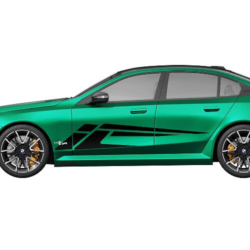 Side Modern Stripes Racing Aufkleber-Set für BMW 5er G60 M5 G90 – SupDec Graphix Vinyl-Aufkleber
