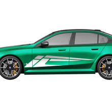 Abstraktes Seitenstreifen-Rennaufkleber-Kit für BMW 5er G60 M5 G90 2